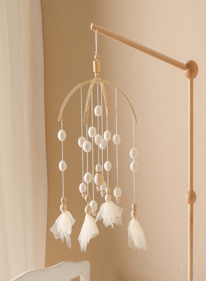 let's make Baby Mobile 100% Felt Ball Bed Bell Mobile Crib Jewelry Creative Pendant Toy Wooden Wind Chime Nursery Decoration - Image 2